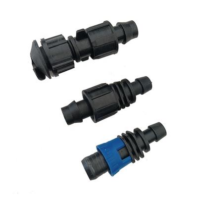 China Manufacturer Price Custom 16mm Plastic Nut Fittings Connector Agricultural Irrigation Farmland Drip Tape Fittings For Sale for sale