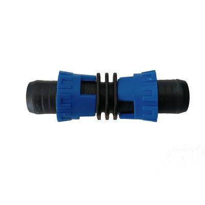 China New Product 16mm Agricultural Elbow Locknut Plastic Irrigation System China Manufacturer Farmland Irrigation Drip Tape Fittings for sale