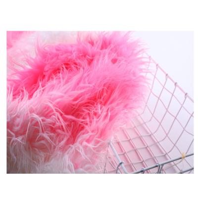 China Gradient Fur Product New Products Falling Fabric In China Two Color Fabric Wool Artificial Wool Splicing Cloth Along for sale