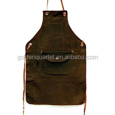 China High quality high quality leather cooking apron and BBQ SA8000 BSCI Sedex leather apron auditied factory for sale