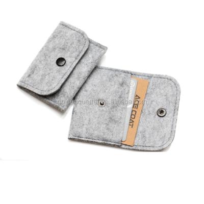 China Convenient promotional felt pocket sedex factory audit credit card name card holder wallet sleeve business cards BSCI zu verkaufen