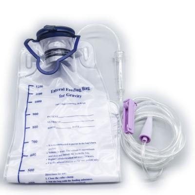 China Single Use Enteric Bag 1000ml Feeding Pump Enteric Feeding Bag Gravity Set for sale