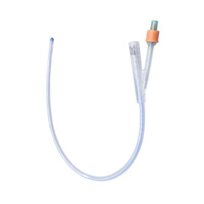 China 100% Foley Single Use Silicone Catheter Single Supply Bi-Directional Balloon Urine Catheter for sale