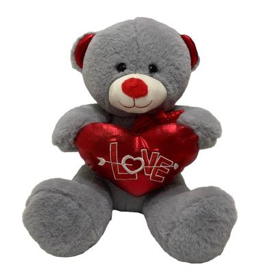 China 27 Cm St. Valentine Stuffed Teddy Bear W/ Heart Plush Toy Sweet Gifts for sale