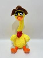 China Recording Repeating Dancing Singing Yellow Duck Plush Toy with Hat zu verkaufen
