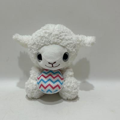 Κίνα 15CM Plush Toy Lamb Stuffed Animal with Colorful Eggs for Easter προς πώληση