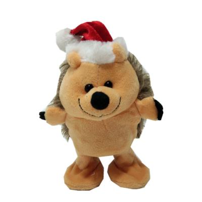 China 5.91in 15cm Weihnachtsren-Plüschtier-Igel-Hund Toy Walking BSCI zu verkaufen