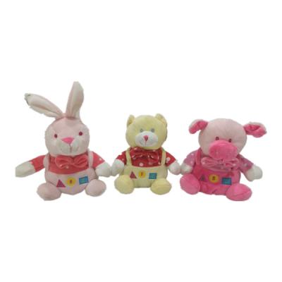 China 0.2M 7.87in angefüllte Bunny With Long Ears Pig Karikatur Cat Plush Toy With Bell zu verkaufen