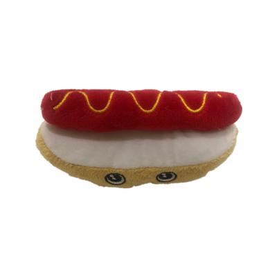 China 13cm van de de Hotdogpluche van 5,12 de Pluchespeelgoed van het Duimhuisdier de Hondstuk speelgoed EMC Te koop