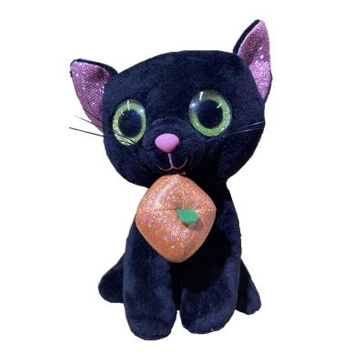 China Sprekende Realistische Zwarte Cat Halloween Stuffed Animal 0.18M 7.09ft Te koop