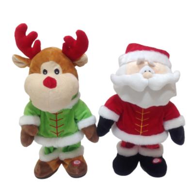 China 31cm Vader Christmas Soft Toy Reindeer van 12,2 Duim de Zingende Dansende Gevulde Dieren Te koop