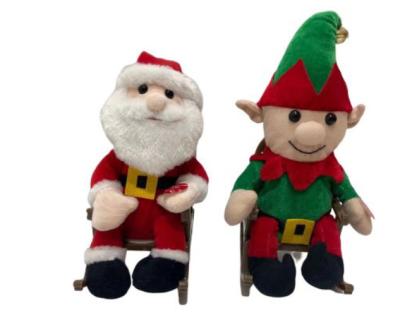 China 23CM Santa Singing Dancing Stuffed Animals for sale