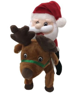 China 0.35M 1.45ft het Lopen het Zingen Santa Claus Musical Toy Christmas Moose Gevuld Dier Te koop