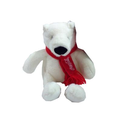 Chine 29cm ours blanc Coca Cola With Red Scarf de peluche de cadeau de 11,42 pouces à vendre