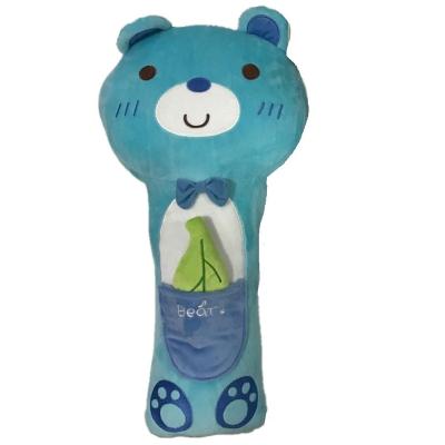 China 45 Cm Cute Blue Plush Bear Cushion Toy Soft Comfortable Car Pillow Toy for Relax for sale