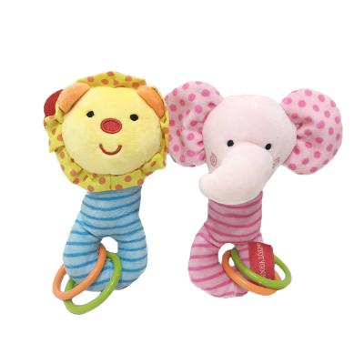 China 17 cm Colorful Soft Plush Infant Toys Lion & Elephant for Babies Education for sale