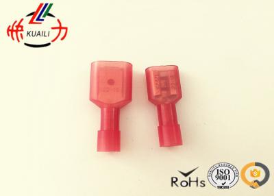 China Red Male and Female crimp Terminals Insulated Wire Connectors Nylon Spade Brass for sale