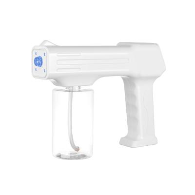 China Q8 Electric Wireless Rechargeable Spray Gun Disinfection Power Gun USB Spray Gun Atomization Blue Nano Blue Light Disinfection for sale