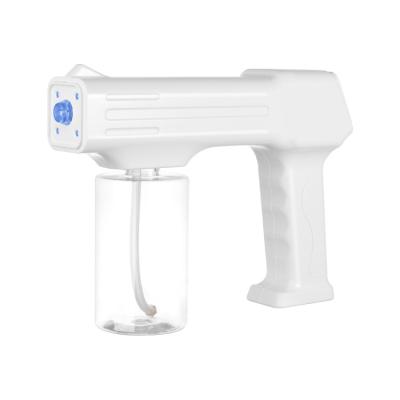 China Q8 Electric Wireless Rechargeable Spray Gun Disinfection Power Gun USB Spray Gun Atomization Blue Nano Blue Light Disinfection for sale