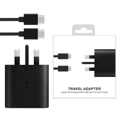 China UniversalÂ   Original 25W UK Plug 25W UK Plug PD Charing Fast Adaptive Quick Fast USB c Wall Type c Charger For Note10 S9 S10 S20 for sale