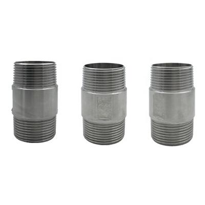 China High Durability Stainless Steel Thread Double External Male Threaded Joint Thickened Straight Through Seamless Pipe DN15 for sale