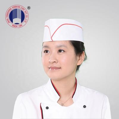 China Eco-friendly Disposable Fodder Paper Hat Paper Chef Cap For Kitchen Use for sale