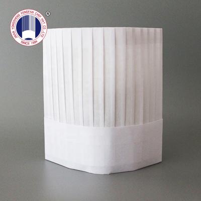 China Eco-friendly 60g Disposable Special White Nonwoven Chef Hat Chef Cap In Restaurant for sale