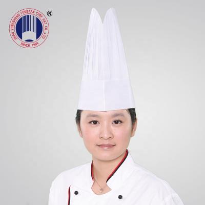 China Eco-friendly special white disposable adjustable non-woven kitchen round lid chef hat cooking hat thickened and wear-resistant for sale