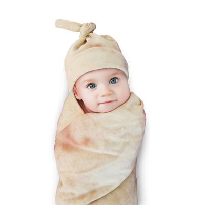 China Winter PORTABLE Velvet Pampers Pizza Burrito Wrapping Oversized Fleece Portable Baby Kids Cover for sale