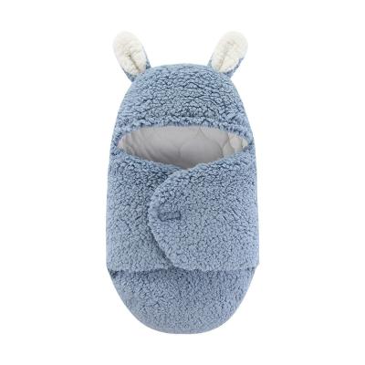 China Autumn Jacquard Cocoon Hand Knitted Baby Anti-static Woolen Newborn Sleeping Bag With Velvet for sale