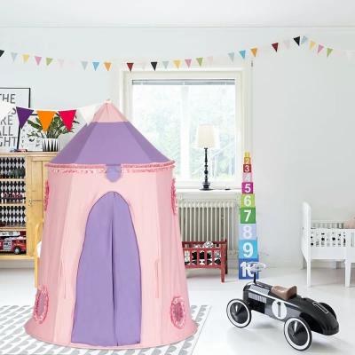 China Easy Foldable Kids Play Tent Indoor Pop Up Princess Rose Castle Children's Play House Tent for sale