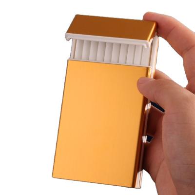 China Barber Shop Cigarette Case Aluminum Alloy Automatic Bounce Cover Men's And Women's Cigarette Holder for sale