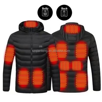 China Breathable 11 Heat Zones Lightweight Rechargeable Battery Heating Apparel Supplier Men Coats Waterproof Insulated Heated Vest Jacket for sale