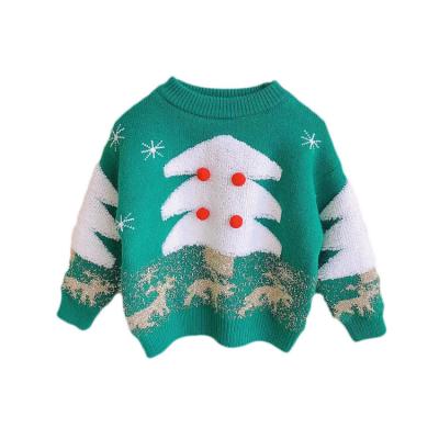 China Double Pile Christmas Tree Sweater Children Christmas Baby Anti-Shrink Clothes For Kids Unisex Ugly Christmas Sweater for sale