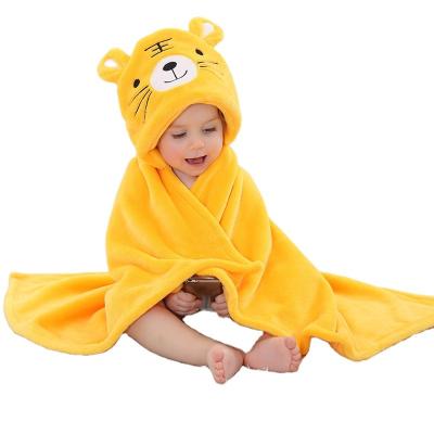 China Wholesale Soft Cover Baby Blanket Anti-pilling Bath Towel Baby Wrap Blanket Animal Hooded Cloak Cap Baby Blanket for sale