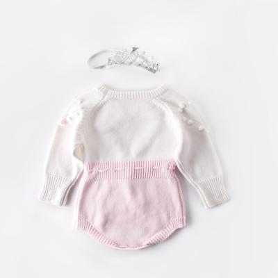 China Baby Clothes Girls Breathable Eco-Friendly Cotton Knitted Rompers Rising Suit Cotton Baby Clothes Sheer Baby Romper for sale