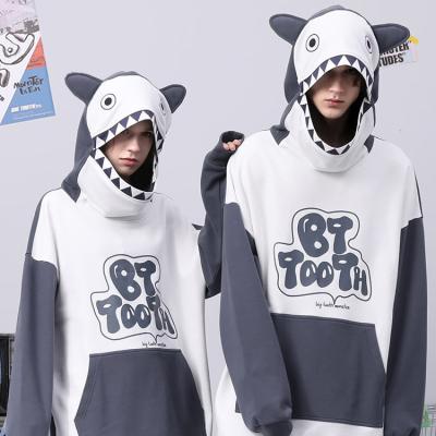 China Shark Logo Men Fashion Street Wear Anti-Shrink High Quality Printed Pullover Sweatshirt Couple Hoodie for sale