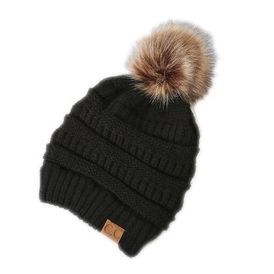 China COMMON New Arrival Super Popular Design Knit Women's Beanie With Pom Pom Acrylic Knitted Fisherman Beanie for sale