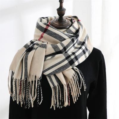 China Soft Soft Feeling Woven Design Scarf For Women High Quality Scarf With Tassel Faux Cashmere Winter Scarves Wholesale 2021 for sale