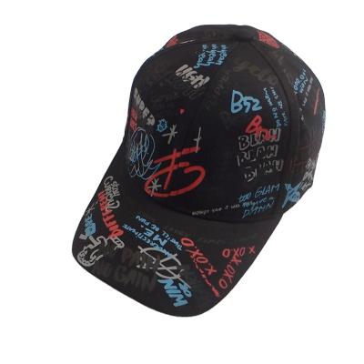 China JOINT graffiti letters caps girls boys womens mens summer hip-hop casual hats tide letter baseball caps with curved brims for sale