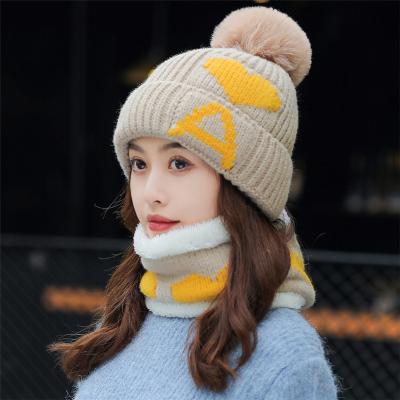 China High Quality Adult Beanie Hats And Scarf Sets Winter New Hot Fashionable Women's Scarf Hat Medium Fashion for sale