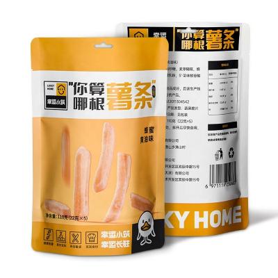 China Customizable Factory Supply Moisture Proof Stand Up Poly Snack Bags With Zipper Hand Hole for sale