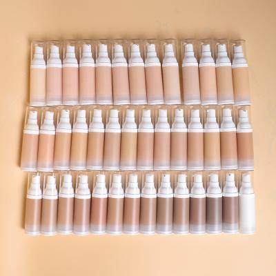 China SPF 15 Wholesale Private Label Full Coverage Sunscreen Round Bottle Liquid Foundation (New) for sale