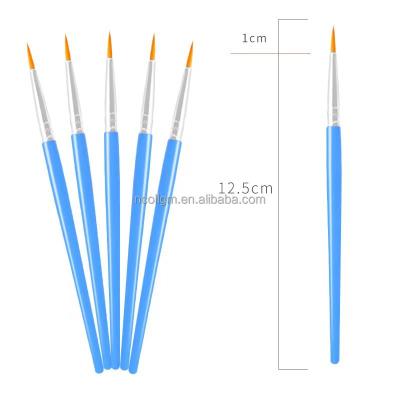 China Watetcolor 2023 Cheap Plastic Handle Paint Brush Nylon Paint Tools Paint Brush Nylon Flat Hair Brush for sale