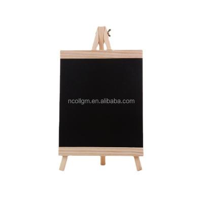 China Lightweight Portable Pine Mini Desktop Rimless Small Blackboard Notice Board / Wooden Handwritten Message Board for sale