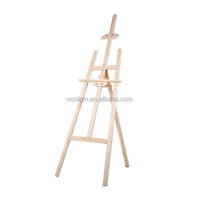 China Lightweight Easel Solid Wood Sketch Stand Sketching Rack Fold Bracket Fold Bracket Multifunctional Art Display Stand Pine Wooden Easel for sale