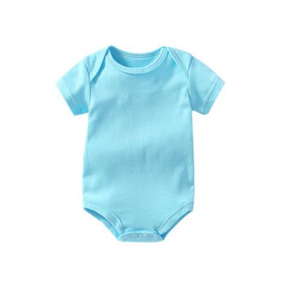 China Custom Knitted Short Sleeeves Babies Girls Boys Baby Romper Summer Kids Clothing for sale