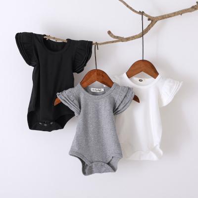 China Infant Romper With Long Sleeve HOT Selling Baby Clothes Ruffle Clothes Infant Short Sleeve Kids Baby Clothes for sale