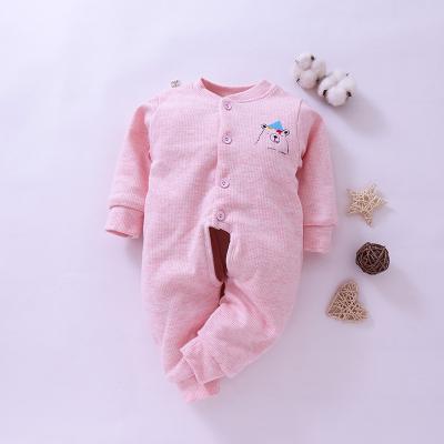 China Infant Romper with Long Sleeve Thick Autumn Baby Girl and Boy's Boutique Long Sleeve Romper Baby Clothes for sale