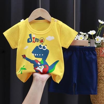 China Wholesale Casual Baby Boy Clothes 2pcs Set Toddler Summer Baby Boy Boutique Outfits for sale